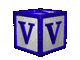 GIF animado (38963) Letra v cubo letras