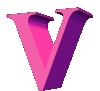 GIF animado (45100) Letra v d rosa