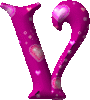 GIF animado (44710) Letra v fucsia