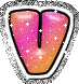 GIF animado (33623) Letra v glitter fiesta