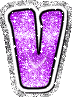 GIF animado (33031) Letra v glitter fucsia