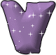 GIF animado (33085) Letra v glitter morada