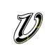 GIF animado (34233) Letra v glitter negra