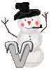 GIF animado (41231) Letra v hombre nieve