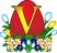 Imagen GIF de Letra v huevo pascua animado