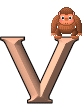 GIF animado (30808) Letra v orangutan