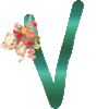GIF animado (31215) Letra v osito romantico