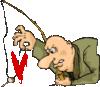 GIF animado (35711) Letra v pesca