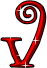 GIF animado (44149) Letra v roja decoracion