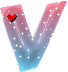 GIF animado (34480) Letra v romantica glitter