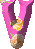 GIF animado (45010) Letra v rosa