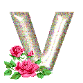GIF animado (37153) Letra v rosas