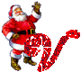 GIF animado (41552) Letra v santa claus
