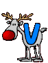 GIF animado (41648) Letra v simbolos navidad