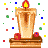 GIF animado (36729) Letra v tarta