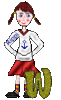 GIF animado (42813) Letra w adolescente