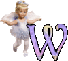 GIF animado (42898) Letra w angelito