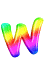 GIF animado (40244) Letra w arco iris