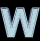 GIF animado (41865) Letra w azul