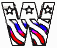 GIF animado (42367) Letra w bandera barras estrellas