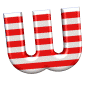 GIF animado (42609) Letra w bandera eeuu usa