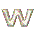 Imagen GIF de Letra w brillo animado