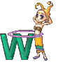 GIF animado (43557) Letra w chica