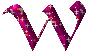 GIF animado (43890) Letra w color carmin