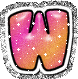 GIF animado (40385) Letra w colores calidos