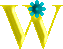 GIF animado (36935) Letra w colores flores