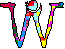 GIF animado (40437) Letra w colorines