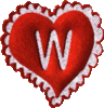 GIF animado (33329) Letra w corazon brillante