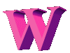 GIF animado (45101) Letra w d rosa