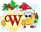 GIF animado (41139) Letra w emoticono navidad