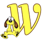 GIF animado (36073) Letra w garfield
