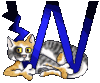 GIF animado (30064) Letra w gato