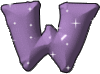 GIF animado (33086) Letra w glitter morada