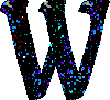 GIF animado (33142) Letra w glitter negra