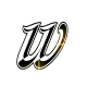 GIF animado (34235) Letra w glitter negra
