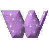 GIF animado (33223) Letra w glitter rosa