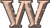 GIF animado (33249) Letra w glitter salmon