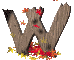 GIF animado (36988) Letra w hojas