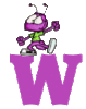 GIF animado (30116) Letra w hormiga