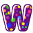 GIF animado (40489) Letra w lunares