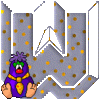 GIF animado (36135) Letra w muneco