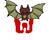 GIF animado (38322) Letra w murcielagos halloween