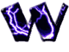 GIF animado (42217) Letra w negra rayos