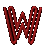 GIF animado (42275) Letra w neon rojo