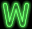 GIF animado (42341) Letra w neon verde