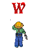 GIF animado (43594) Letra w nino